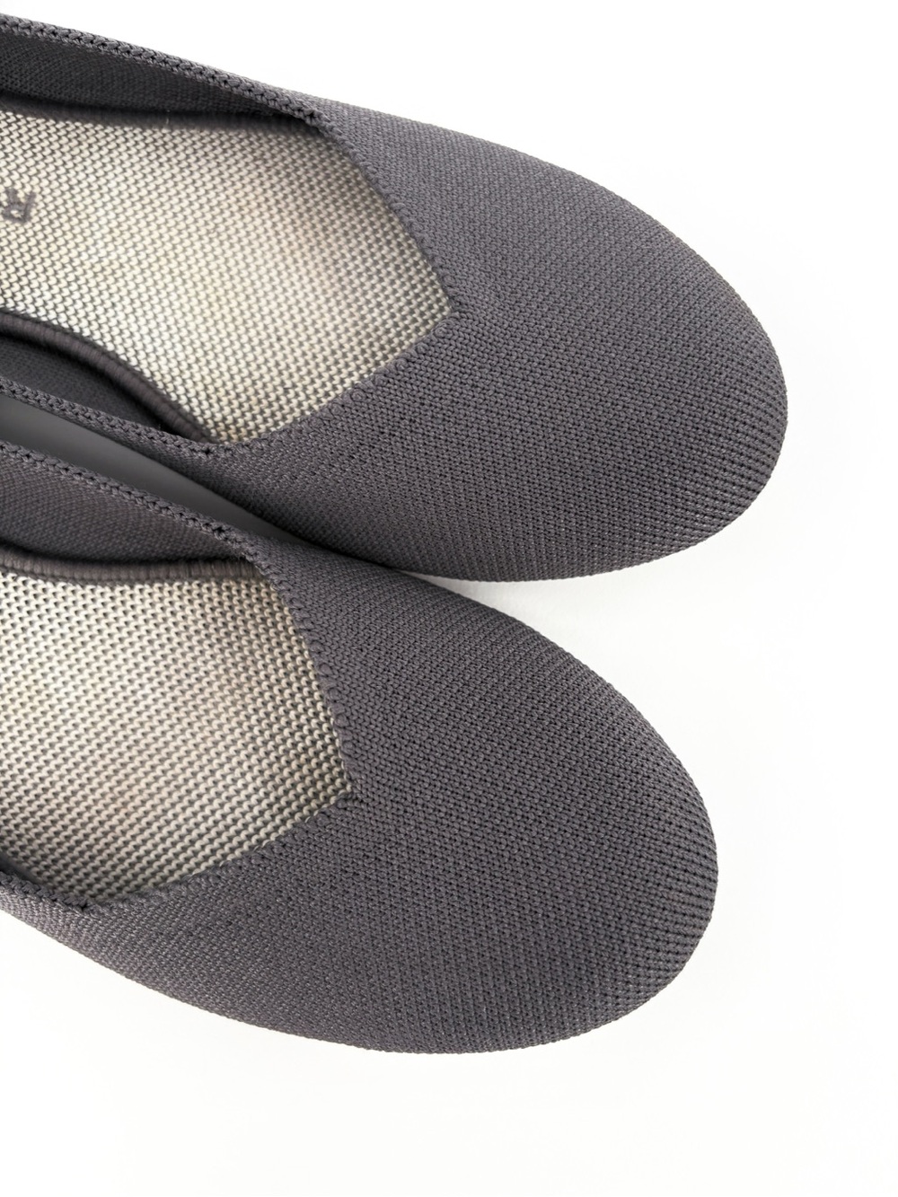 ROTHY'S The Flat Round-Toe Slip-On Knit Ballet Flats in Pebble Grey 9 - Picture 5 of 13